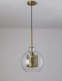 Industrial Glass Light Pendants with Round Spheres