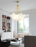 Nordic Chain Glass Orb Chandeliers for Living Room