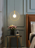 Nordic Milk White Glass Round Pendant Light