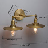 Double Bulb Vintage Country Style Wall Lamp