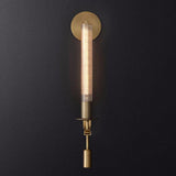 Post Modern Glass Brass Tube Wall Light
