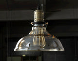 Vintage Clear Glass Light Pendant for Cafe