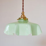 Vintage Brass Glass Pendant Lighting Fixtures