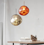 Modern Acrylic Lava Pendant Light Over Dining Table