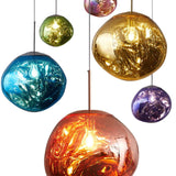 Modern Acrylic Lava Pendant Light Over Dining Table