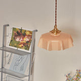 Vintage Brass Glass Pendant Lighting Fixtures
