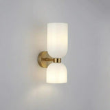 Brass and Glass Up and Down Wall Lighting