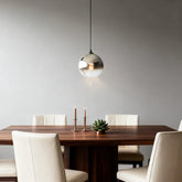 Modern Glass Globe Pendant Light Dimmable for Dining Room