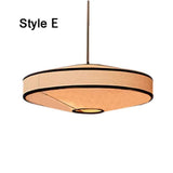 Japandi Fabric Pendant Light Dimmable for Dining Room