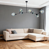 Bubble Branching Chandelier Mid Century Style Adjustable Glass for Living Room