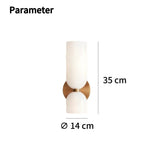 Nordic Glass Up and Down Wall Light for Bedside, Anti-Glare LED