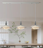 Modern Layered Pendant Light Metal Height Adjustable for Dining Room