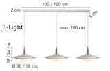 Modern Layered Pendant Light Metal Height Adjustable for Dining Room