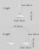 Modern Layered Pendant Light Metal Height Adjustable for Dining Room