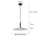Nordic UFO Pendant Light Metal Dimmable for Dining Rooms