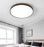 Nordic Circular Wooden Ceiling Lights for Bedroom