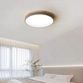 Nordic Circular Wooden Ceiling Lights for Bedroom