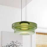 Italian Glass Amber Pendant Light for Dining Room