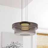 Italian Glass Amber Pendant Light for Dining Room