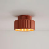 Minimalist Cream Vertical Striped Eye-Caring Ceiling Light