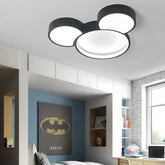 Mouse-inspired LED ceiling light for a child's bedroom, design A