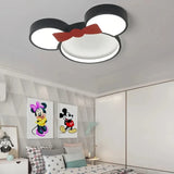 Mouse-inspired kids' ceiling light switched on