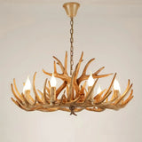 Rustic Deer Antler Chandelier for Dining Rooms, Anti Glare