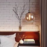 Vintage Glass Pendant Lighting Dimmable for Dining Room