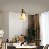 Vintage Glass Pendant Lighting Dimmable for Dining Room