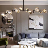 Modern Lava Chandelier Metal for Living Room, Height Adjustable