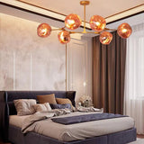 Modern Lava Chandelier Metal for Living Room, Height Adjustable