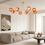 Modern Metal Chandelier Adjustable LED for Living Room