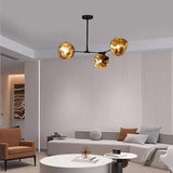 Modern Lava Chandelier Metal for Living Room, Height Adjustable