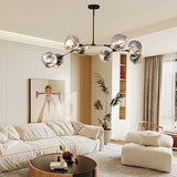 Modern Metal Chandelier Adjustable LED for Living Room