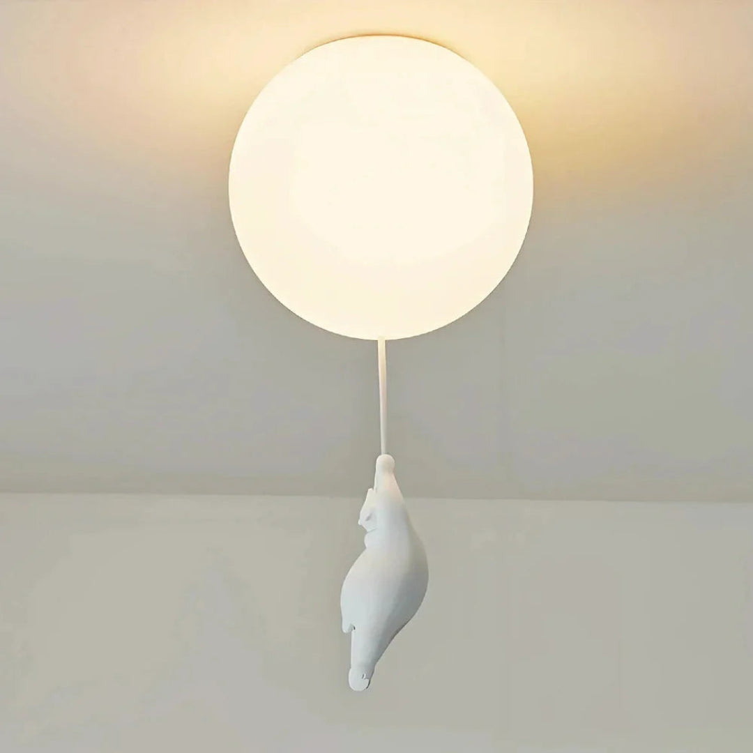 White bear ceiling light in design C