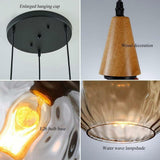 Artisan Glass Pendant Light Vintage Anti Glare for Dining Room