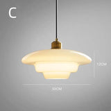 American White Glass Pendant Light for Bedroom