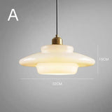 American White Glass Pendant Light for Bedroom