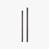 Close-up of the black metal and acrylic linear LED wall light