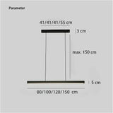 Linear pendant light available in 80cm, 100cm, 120cm and 150cm lengths
