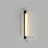 Minimalist LED Metal Linear Wall Light for Living Rooms, Dimmable