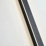 Slim black metal outdoor wall light with acrylic diffuser