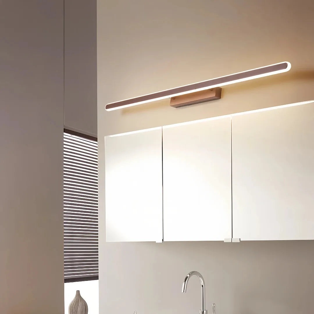 slim LED mirror light for bathroom wall installation