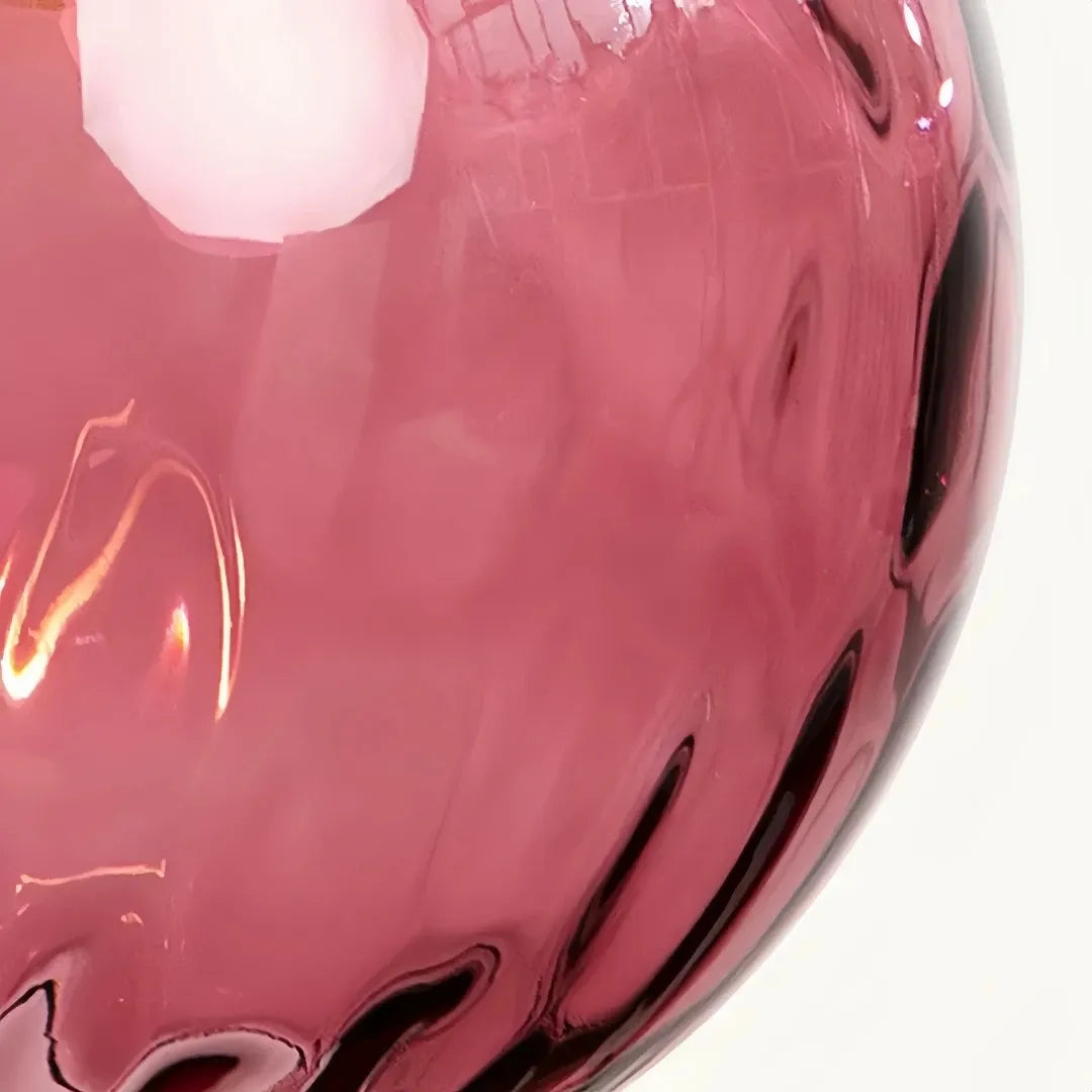 Modern metal and coloured glass pendant lamp with elegant minimalist design