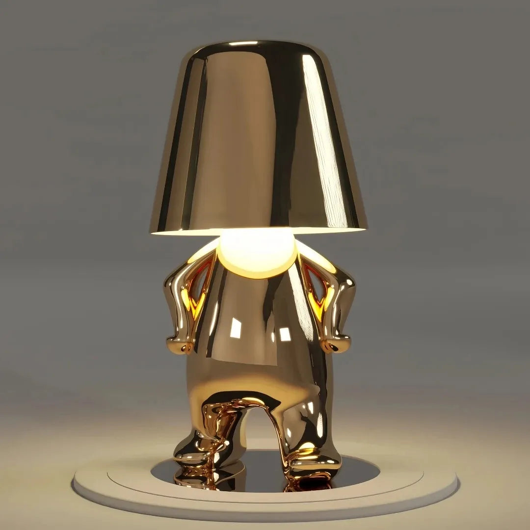 Gold and silver figure-inspired table lamp style options