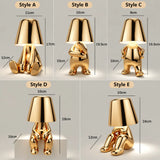 Dimensions of the modern touch bedside table lamp in millimetres
