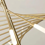 Close-up of the metal arms and acrylic light elements