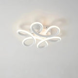 White flower-shaped LED flush ceiling light