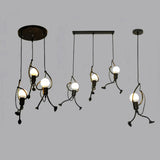 Modern Iron Man Pendant Light Dimmable for Dining Room