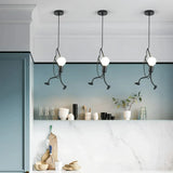 Modern Iron Man Pendant Light Dimmable for Dining Room